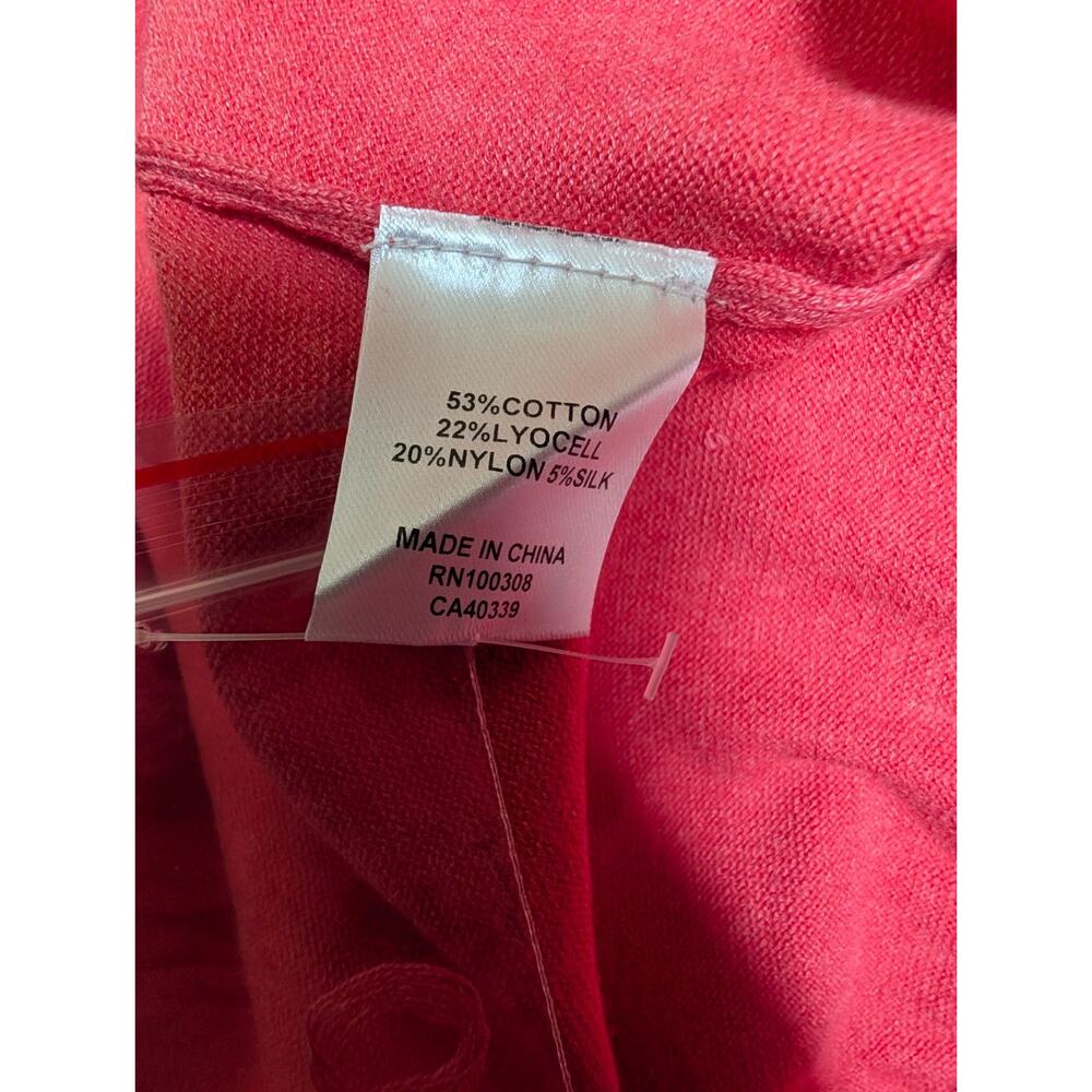 Peter Millar Crown Sweatshirt Mens XL Coral Red Long Sleeve 1/4 Zip MS23S25 NWT - Picture 4 of 4